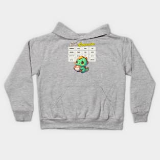 Dino Cappuccino Plays Connections ☕ Kids Hoodie